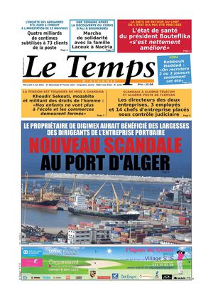 Le Temps d'Algérie Edition du Mercredi 08 Mai 2013