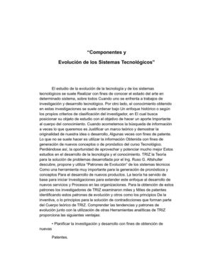 “Componentes y  Evolución de los Sistemas Tecnológicos"