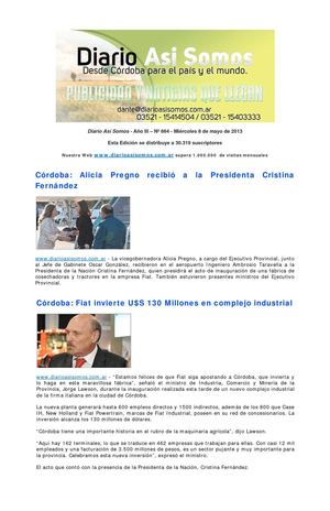 Diario Así Somos. Nº 664. Miércoles 8 de mayo de 2013