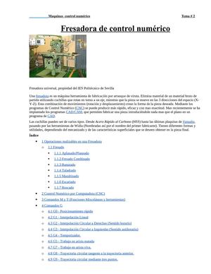 fresadora de control numerico