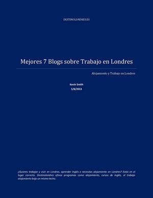 Mejores 7 Blogs sobre trabajo en londres