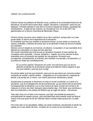 ensayo creer en la educación