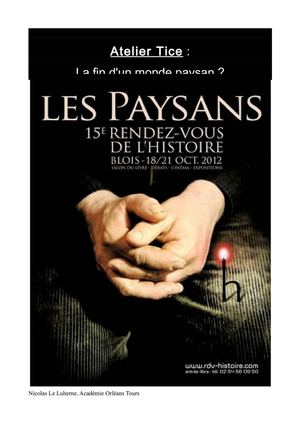 La fin du monde paysan