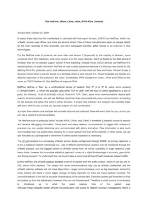 The NetFlow, sFlow, Cflow, Jflow, IPFIX-Flow Dilemma