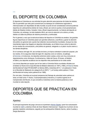 DEPORTE EN COLOMBIA
