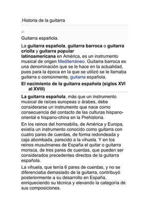 historia de la guitarra