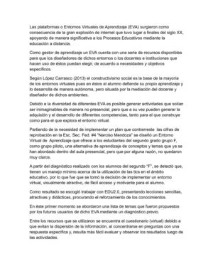 CONDIERACIONES ACERCA DEL EVA