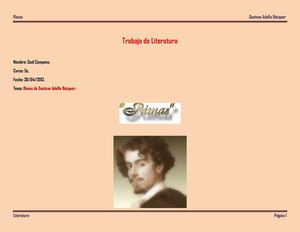 rimas de Gustavo Adolfo Becquer