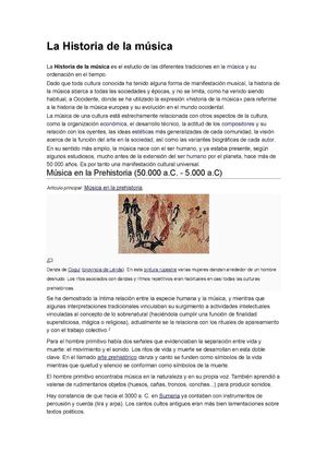 historia de la musica