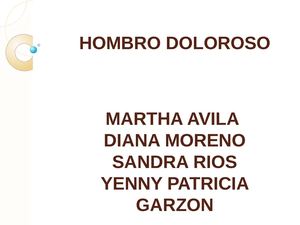 PRESENTACION HOMBRO DOLOROSO.