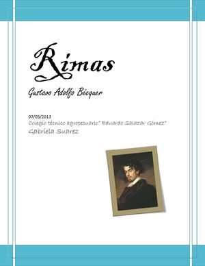 RIMAS de Gustavo Adolfo Bécquer