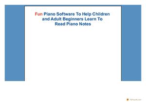 Piano is fun software for beginners