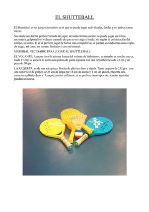 TRABAJO DE SHUTTEBALL