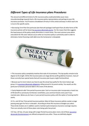 Different Types of Life Insurance plans 
