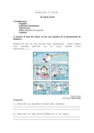 Práctica textos narrativos