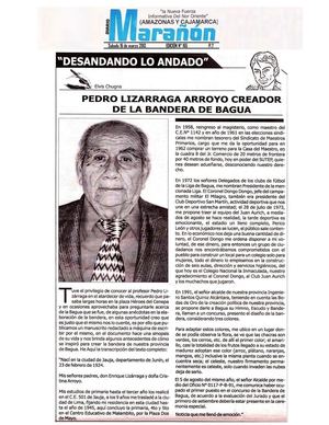 Pedro Lizarraga: Creador de la bandera de la provincia de Bagua