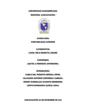 AJUSTES A PERIODOS ANTERIORES