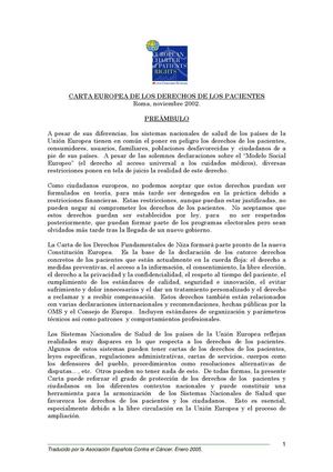 CARTA EUROPEA