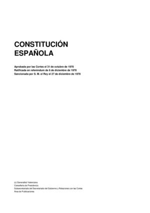 CONSTITUCION ESPAÑOLA