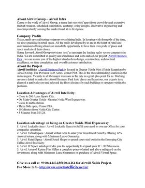 Airwil Intellicity|Airwil Business Park|Airwil Intellicity location