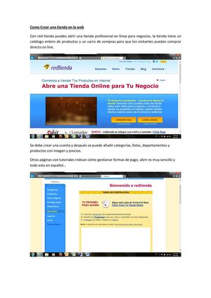 Como Crear una tienda en la web