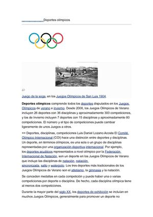 deportes olimpicos