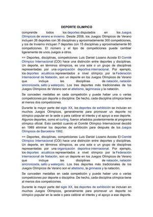 DEPORTE OLIMPICO