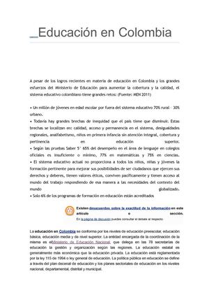 educacion en colombia