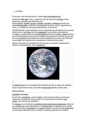 La vida 