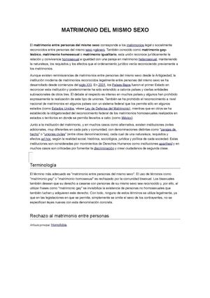 matrimonio del mismo sexo