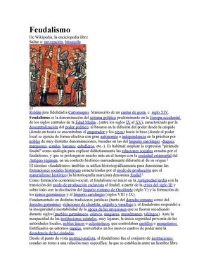 el feudalismo