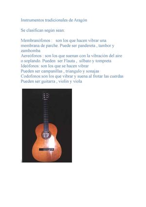 Instrumentos tradicionales de Aragón