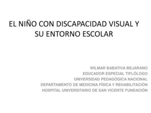 DISCAPACIDAD VISUAL