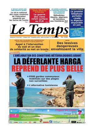 Le Temps d'Algérie Edition du Dimanche 12 Mai 2013