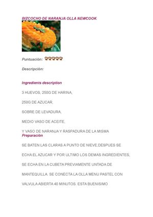 Recetas Olla Newcook