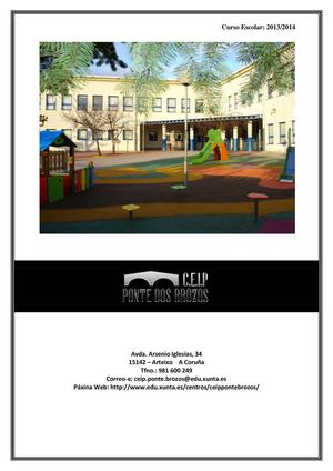 Folleto informativo CEIP Ponte dos Brozos curso 2013-2014