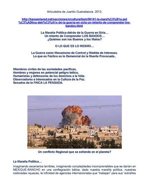 La Maraña Política detrás de la Guerra en Siria… Un intento de Comprender LOS BANDOS… ¿Quiénes son los Buenos y los Malos?