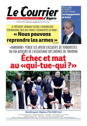 Le Courrier d'Algérie du lundi 13 mai 2013