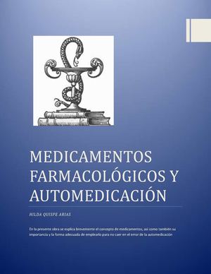 MEDICAMENTOS FARMACOLÓGICOS Y AUTOMEDICACIÓN