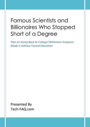 Famous Dropouts
