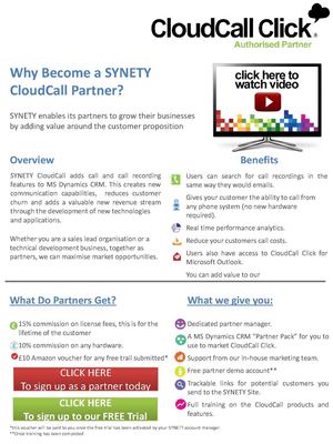 MS Dynamics CRM - Why Become a SYNETY CloudCall Partner