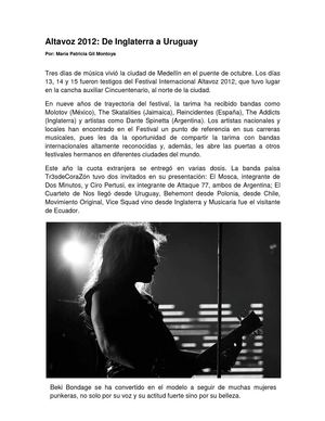 Reportaje gráfico de María Patricia Gil