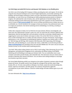 Aro Web – Enjoy successful SEO Services and dynamic Web Solutions at very flexible prices