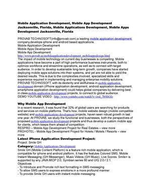 Mobile Application Development, Mobile App Development Jacksonville, Florida, Mobile Applications Development, Mobile Apps Development Jacksonville, Florida