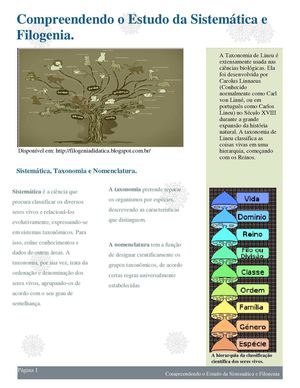 Compreendo o Estudo da Sistemática e Filogenia