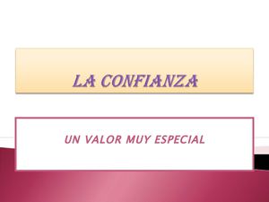 la confianza