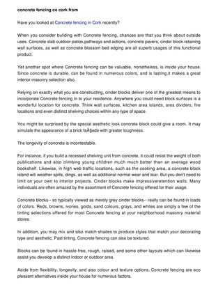 Concrete fencing Co Cork From McMahonConcreteProducts.com