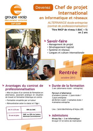 Plaquette CPI alternance ESAIP