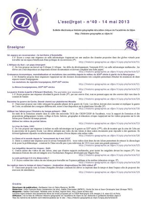 Esc@rgot n°40 - 14 mai 2013