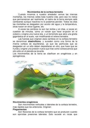 Movimientos de la corteza terrestre